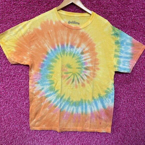 Sublime Embroidered Old English Spellout Rock Band Tie Dye M - Picture 1 of 4